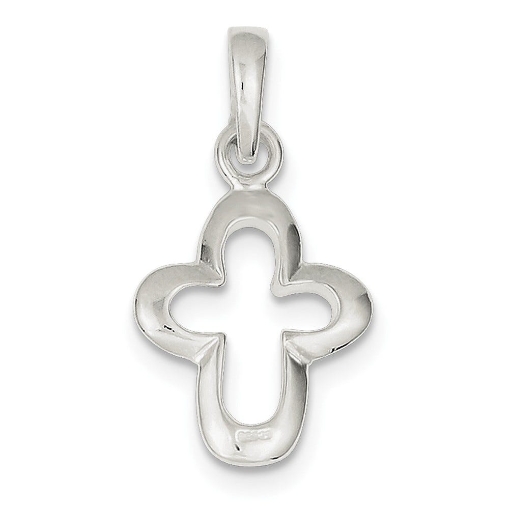 Sterling Silver Outline Cross Pendant