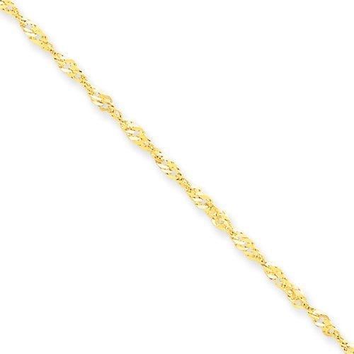 14k 2.25mm Singapore Chain