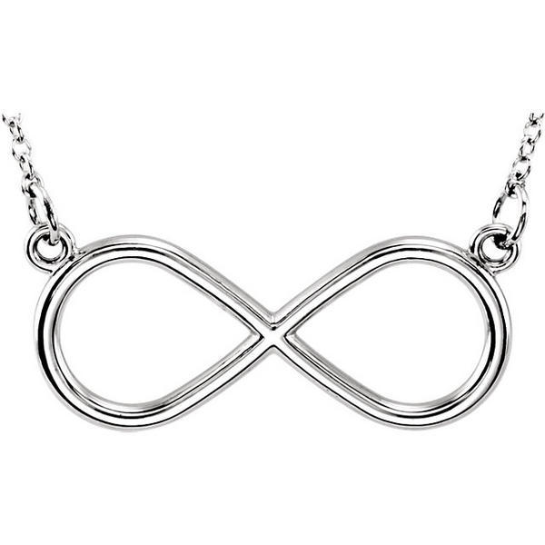 14K Gold Infinity Symbol Necklace with 18 Inch Chain