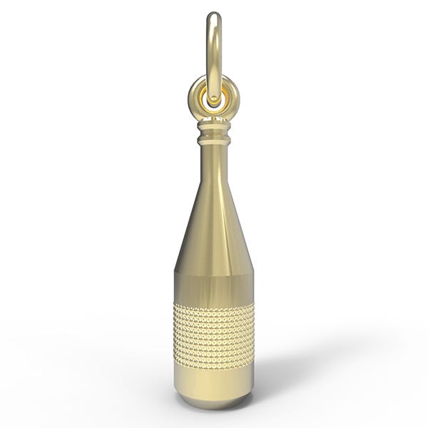 France Burgundy Wine Bottle Charm 8259