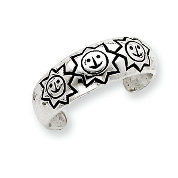 Sterling Silver Antiqued Toe Ring
