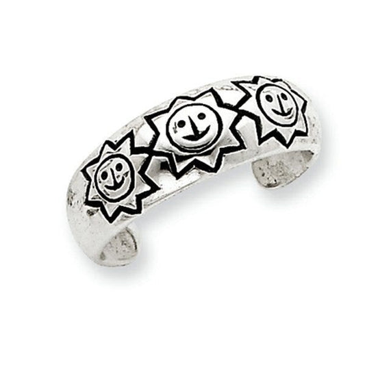 Sterling Silver Antiqued Toe Ring