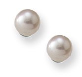 Sterling Silver Children's Pearl  Post Earrings