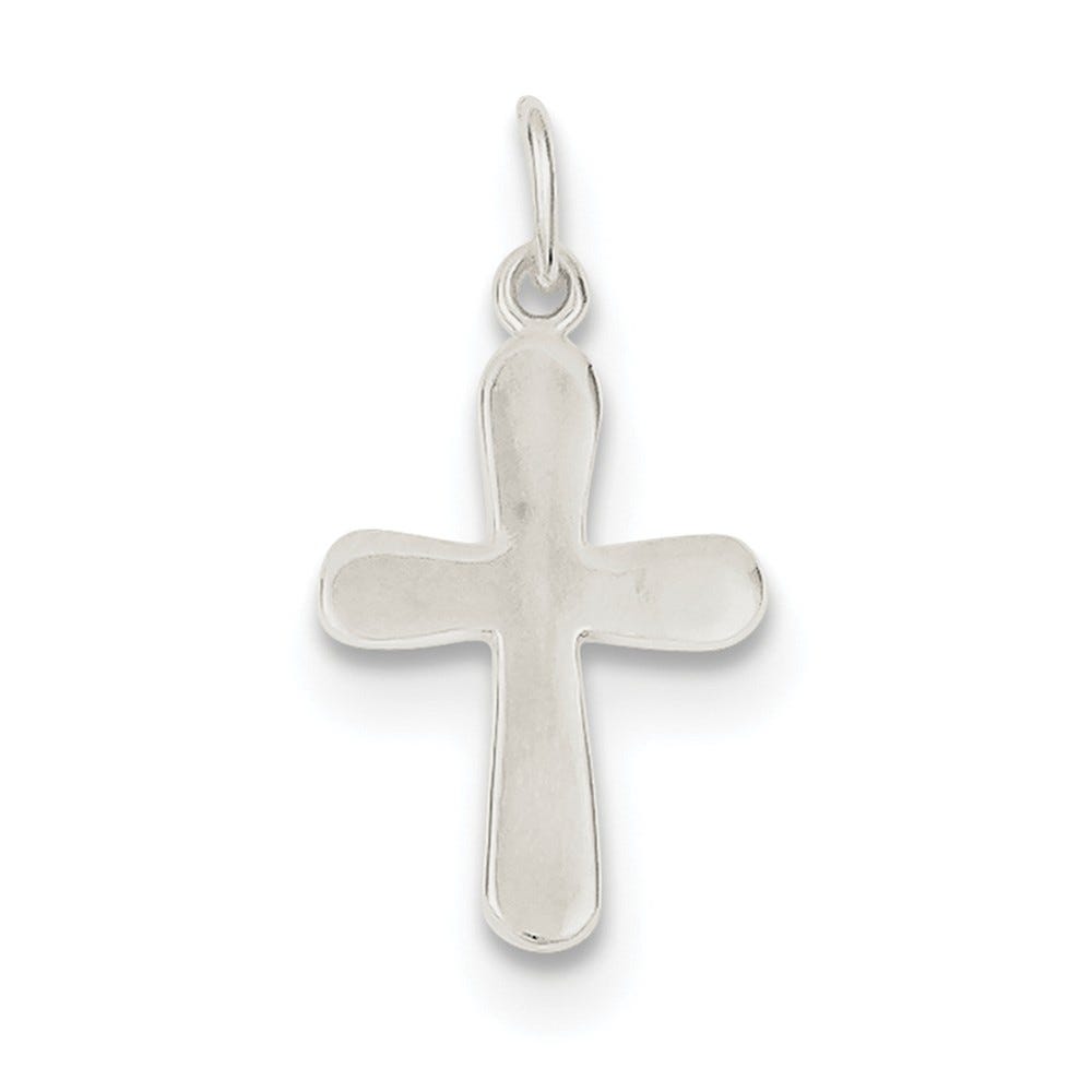 Sterling Silver Polished Cross Charm