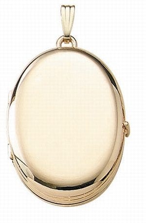 14K Yellow Gold Oval 4 Photo Locket