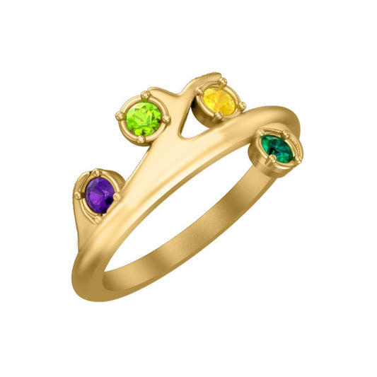 Family Tree Branch Ring with up to 6 Birthstones