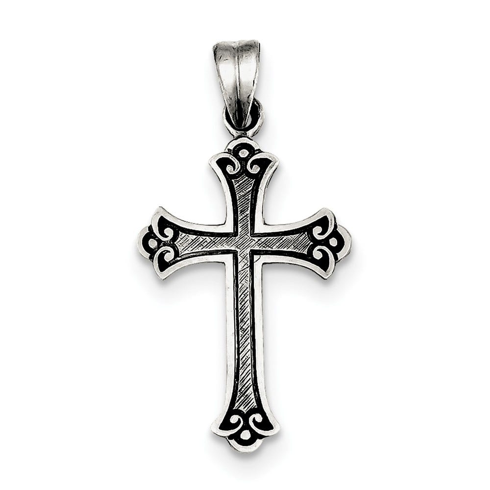 Sterling Silver Antiqued Cross Pendant