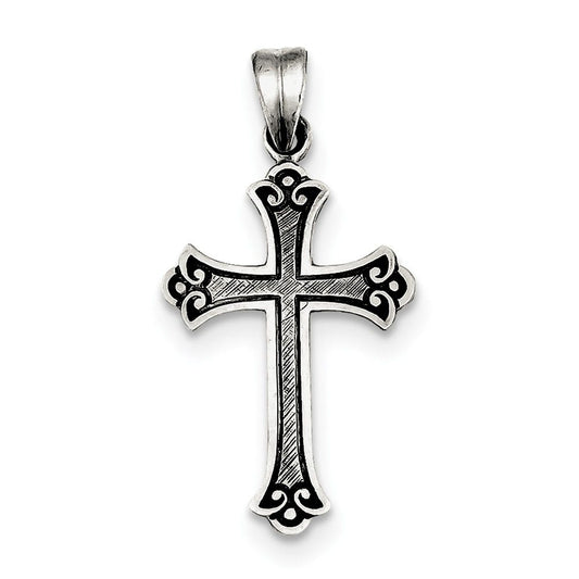 Sterling Silver Antiqued Cross Pendant