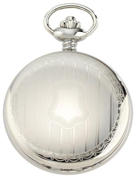 Charles-Hubert Paris Stainless Steel Hunter Case Mechanical Pocket Watch