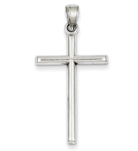 Sterling Silver Rhodium-plated Latin Cross Pendant