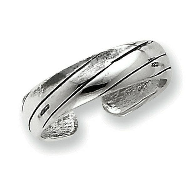 Sterling Silver Antiqued Toe Ring