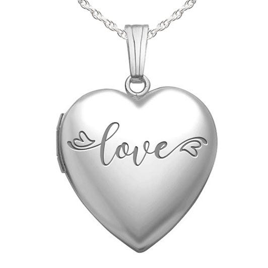 Sterling Silver Love Heart Photo Locket
