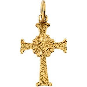 14K Yellow Gold CROSS PENDANT