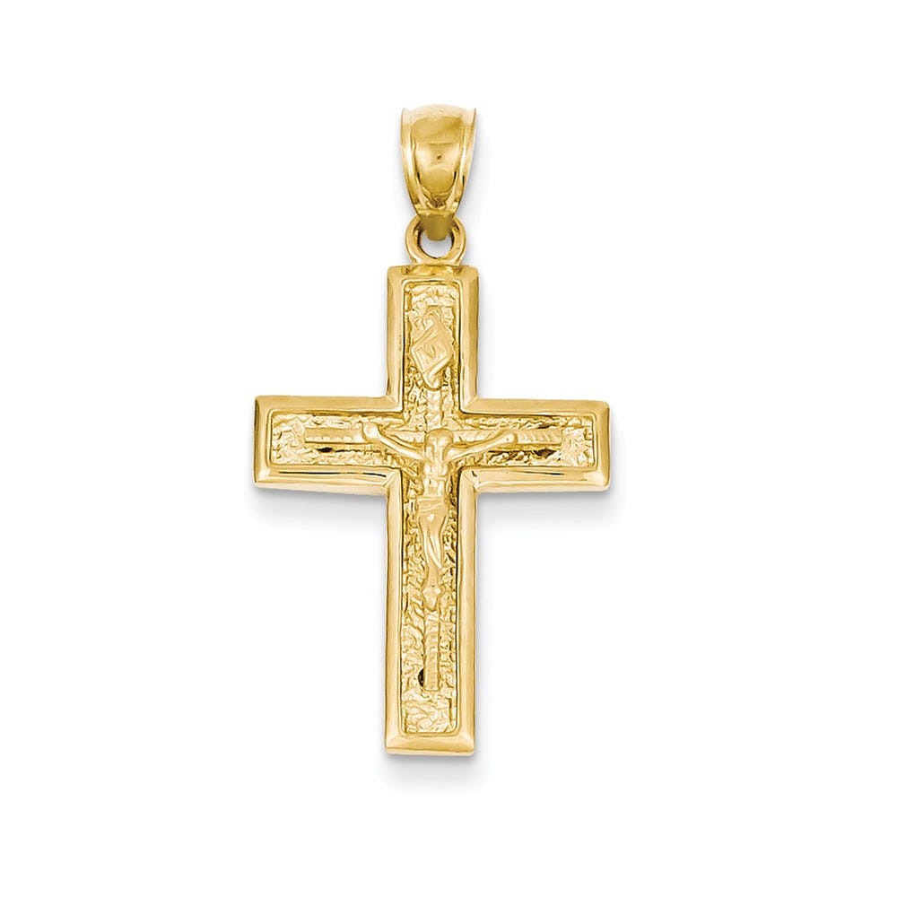 14k Polished Crucifix Pendant