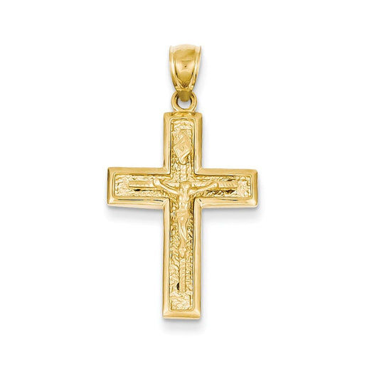 14k Polished Crucifix Pendant