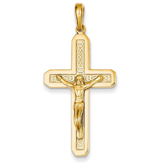 14k Polished Crucifix Pendant