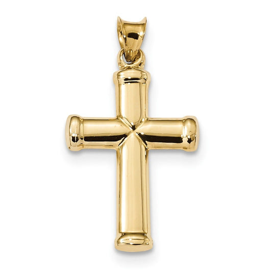14k Polished Stamping Cross Pendant