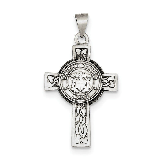 Sterling Silver US Navy Cross Pendant