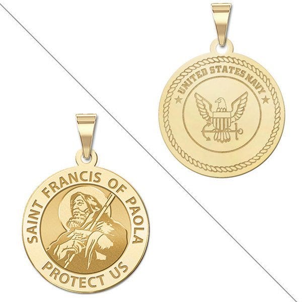 Saint Francis of Paola DoubleSided Navy Medal "EXCLUSIVE"