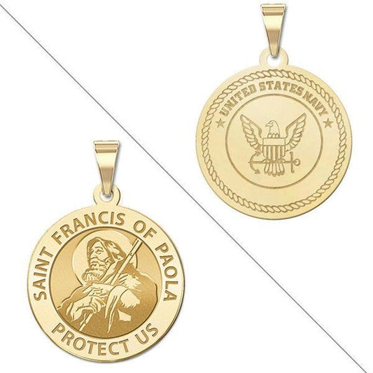 Saint Francis of Paola DoubleSided Navy Medal "EXCLUSIVE"