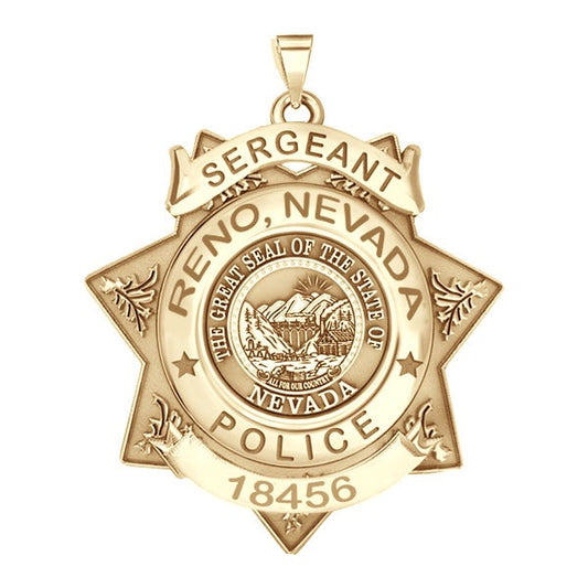 Personalized 7-Point Star Nevada Police Badge with your Rank, Dept, and Number