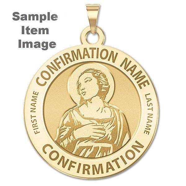 Custom Saint w/ Personalized Saint Name Confirmation Religious Medal