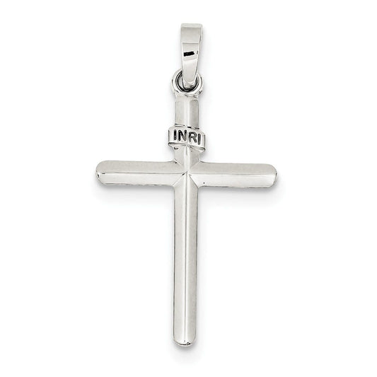 Sterling Silver Polished INRI Cross Pendant
