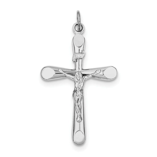 Sterling Silver Rhodium-plated INRI Crucifix Pendant