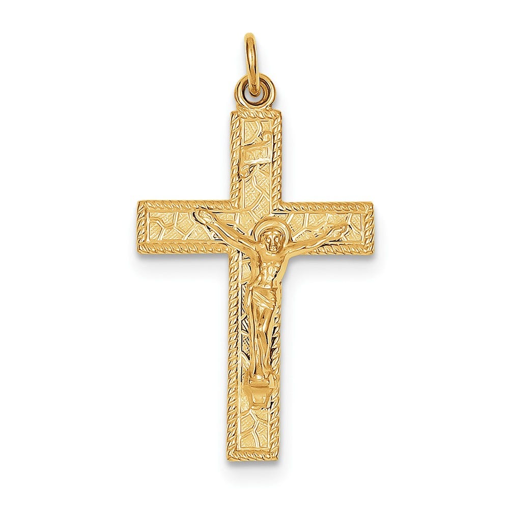 Sterling Silver & 24k Gold -plated INRI Crucifix Pendant