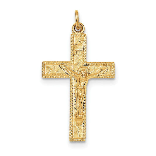 Sterling Silver & 24k Gold -plated INRI Crucifix Pendant