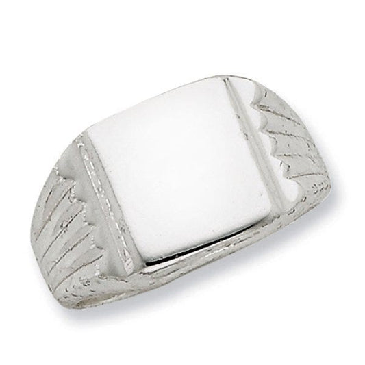 Sterling Silver Women's Square Signet Ring