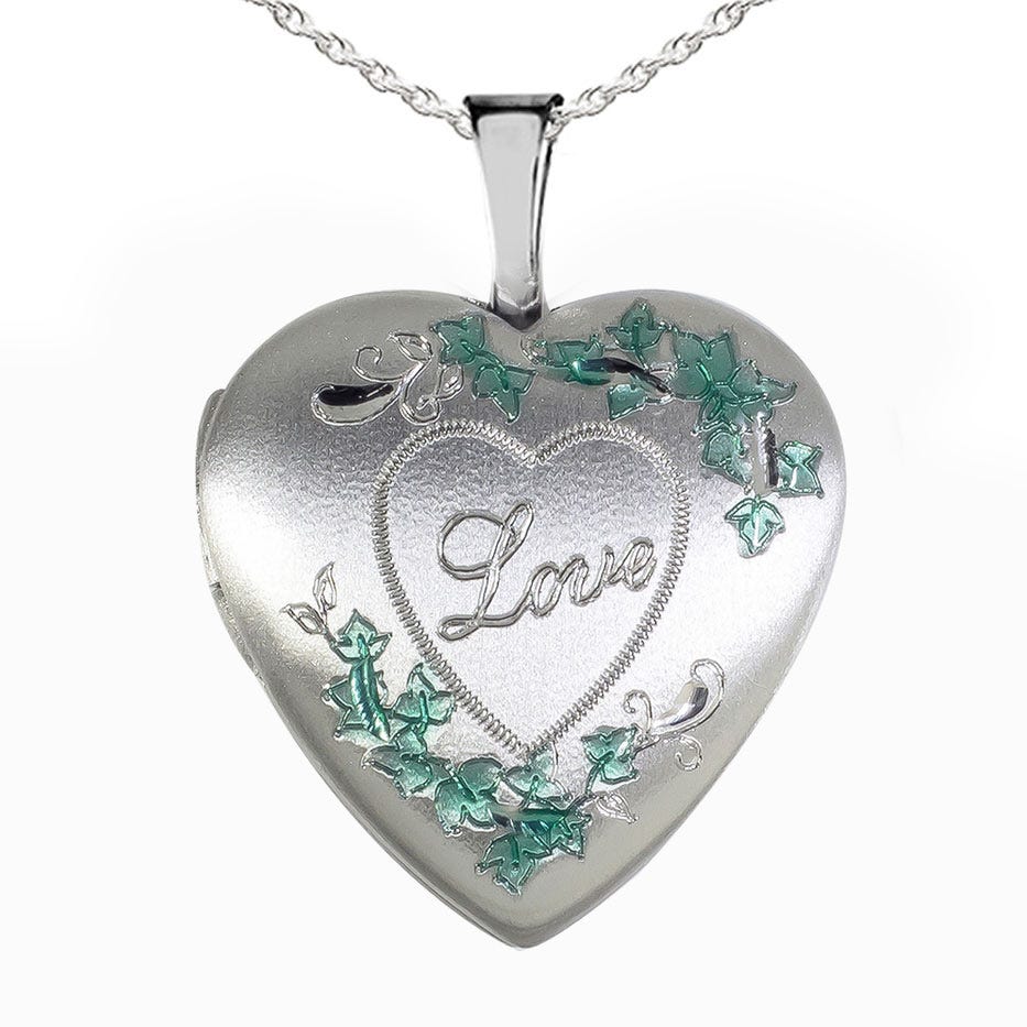 Sterling Silver Love Photo Locket