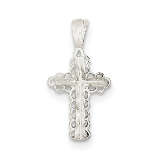 Sterling Silver Budded Cross Pendant
