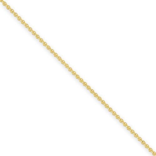 14k 2mm Solid Polished Cable Chain