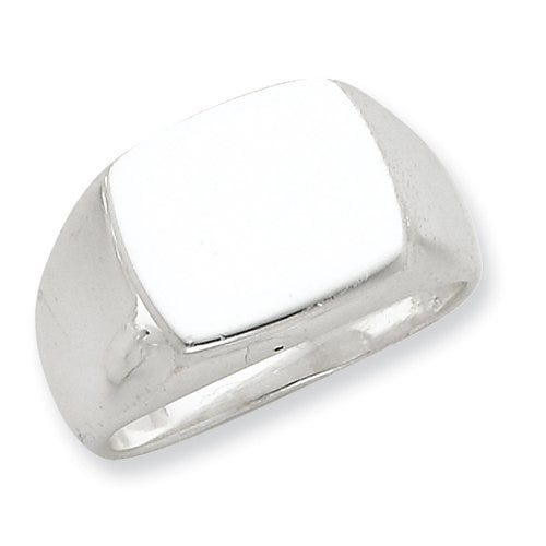 Sterling Silver Men's Square Signet Ring