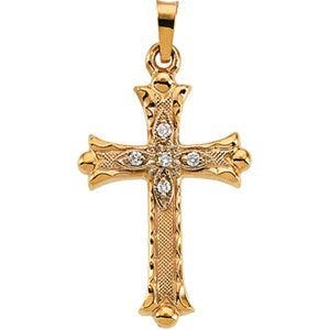 CROSS PENDANT W/DIAMOND