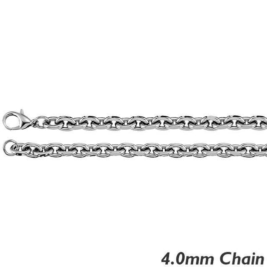Sterling Silver 4.0mm Rolo Chain