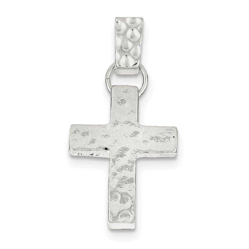Sterling Silver Hammered Latin Cross Pendant