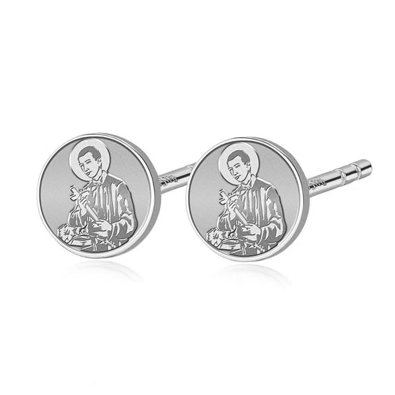 Pair of Saint Gerard Stud Earrings