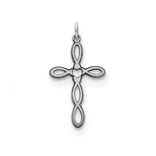 Sterling Silver Laser Designed Cross Pendant