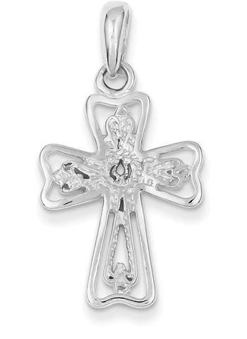 Sterling Silver Nugget Cross Pendant