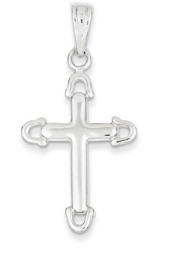 Sterling Silver Horseshoe Cross Pendant