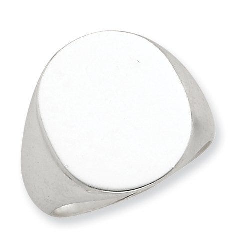 Sterling Silver Men's Oval Signet Ring