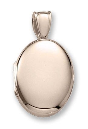 18k Premium Weight Yellow Gold Oval Locket