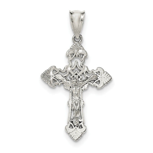 Sterling Silver Polished INRI Crucifix Pendant