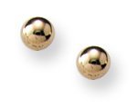 14K Yellow Gold 3MM Ball Children Post Earrings