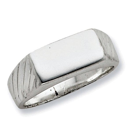 Sterling Silver Women's Rectangle Signet Ring