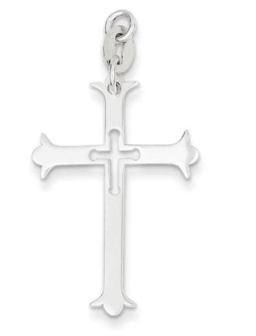 Sterling Silver Polished Cross Pendant