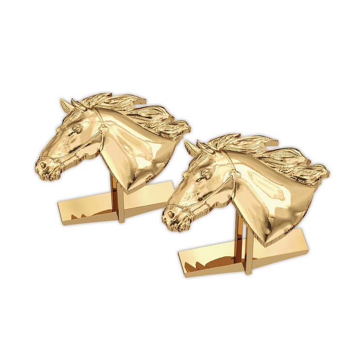 Outlined Horse Cuff Links