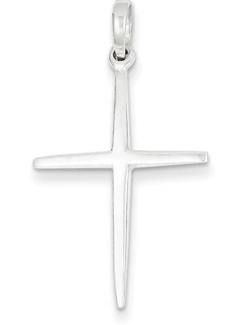 Sterling Silver Polished Cross Pendant